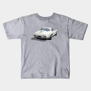 1963 corvette in white Kids T-Shirt